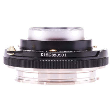 Thypoch Eureka 28mm f2.8 side view with serial number K15G830901 engraved on barrel