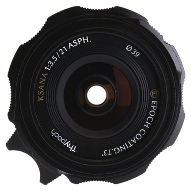 Thypoch Ksana 21mm f3.5 straight-on front element view