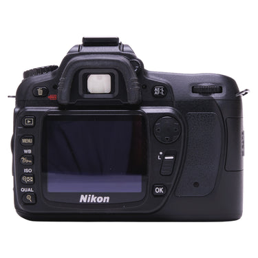 Nikon D80 rear view with LCD screen and controls