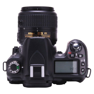 Nikon D80 top plate with mode dial, control panel, and lens