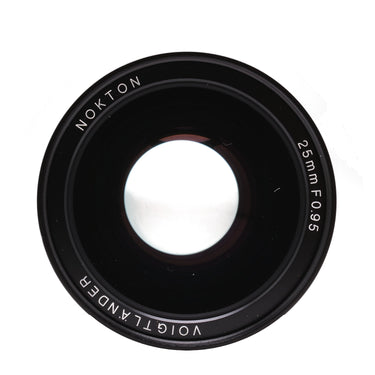 Voigtlander Nokton 25mm f0.95 front element with engraved Nokton name ring