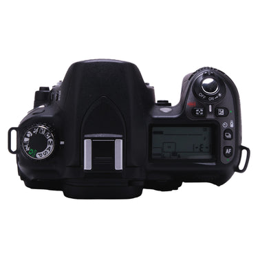 Nikon D80 top plate with mode dial, control dial, and status LCD