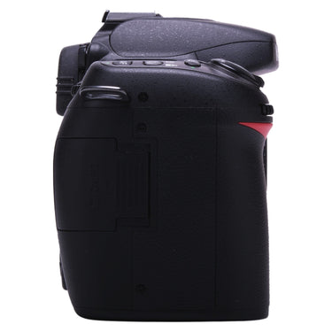 Nikon D80 right side showing memory card door and grip