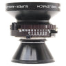 Schneider Super Angulon 65mm f5.6 in Compur shutter, top view with speed and aperture scales