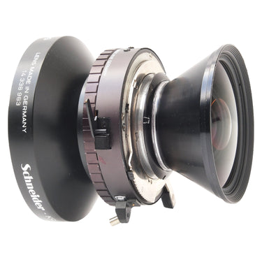 Schneider Super Angulon 65mm f5.6 side view showing shutter and rear cell