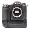 Nikon D500 front with MB-D17 grip, bare lens mount and sensor exposed