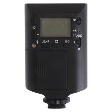 Leica SF 24D flash rear view with LCD and control buttons
