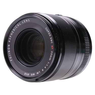 Fujifilm XF 33mm f1.4 R LM WR angled front element and barrel
