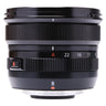 Fujifilm XF 8mm f3.5 R WR side view showing aperture ring and A setting