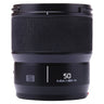 Panasonic Lumix S 50mm f/1.8 lens side view showing focus ring and 50 distance marking