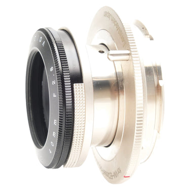 Voigtlander Heliar 40mm f2.8 side view showing for VM-E Close Focus engraving