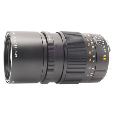 Leica APO-Telyt-M 135mm f3.4 side view with focus and aperture scales