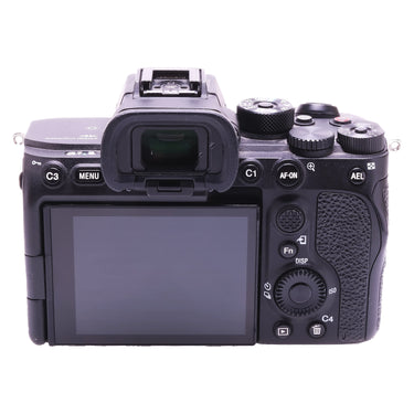 Sony A7S III rear view with tilting touchscreen and control buttons