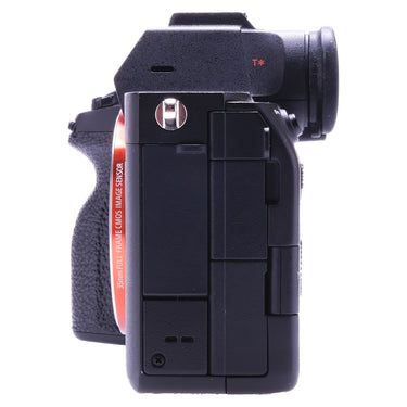 Sony A7S III right side showing battery compartment door