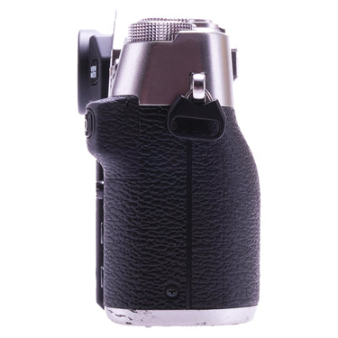 Fujifilm X-T30 right side showing grip and bottom edge