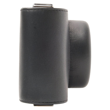 Leica D-Lux 8 black leather camera case side view showing lens section