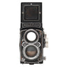 Rollei 2.8C Rolleiflex front view with Xenotar taking and Heidosmat viewing lenses