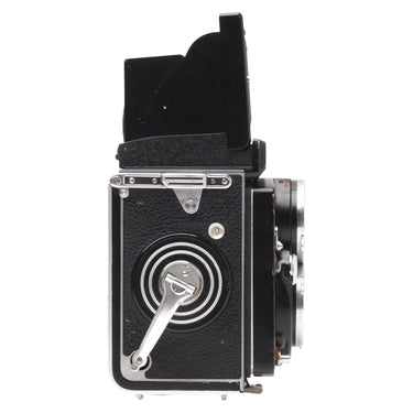 Rollei 2.8C Rolleiflex opposite side with film advance crank