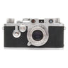 Leica IIIf Red Dial front with collapsible 5cm f3.5 Elmar lens and rangefinder windows