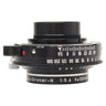 Rodenstock 100mm f5.6 Apo-Sironar-N in Copal No. 0 shutter, side view with aperture and speed scales
