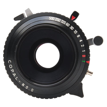 Copal No. 0 shutter front view showing front element and shutter speed dial
