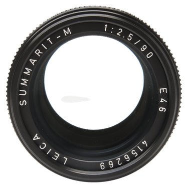 Leica Summarit-M 90mm front element with model, serial 4156269 and E46 engraving