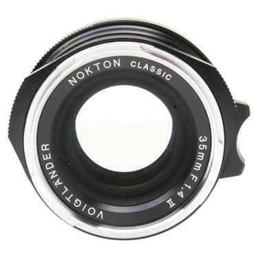 Voigtlander Nokton Classic 35mm f1.4 II front element with Nokton Classic engraving