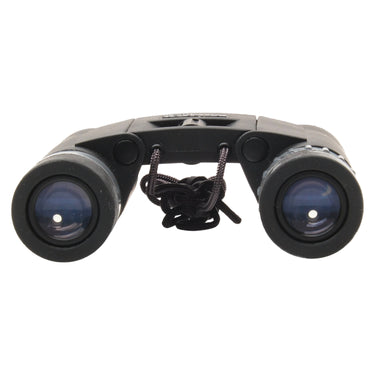 Minox BD 10x25 BR binoculars eyepiece view with rubber eyecups and lanyard