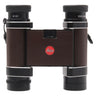 Leica Trinovid 8x20 Exclusive binocular front view in brown leather with serial 0131