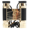 Leica Trinovid 8x20 Edition binoculars front view with gold Leica logo plate and lanyard
