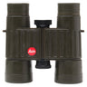 Leica Trinovid 8x32 BA green binocular front view with focus wheel and red Leitz logo