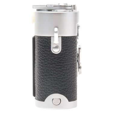 Leica M3 right side view with strap lug and leather covering