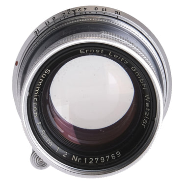 Leica 5cm f2 Summicron front element straight on