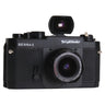 Voigtlander Bessa-L front view with 15mm Super Wide-Heliar lens and external finder mounted