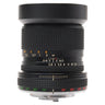 Contax PC-Distagon 35mm f2.8 lens standing upright with built-in hood and distance scale