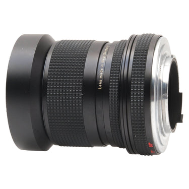 Contax PC-Distagon 35mm f2.8 side view showing rear mount and shift mechanism