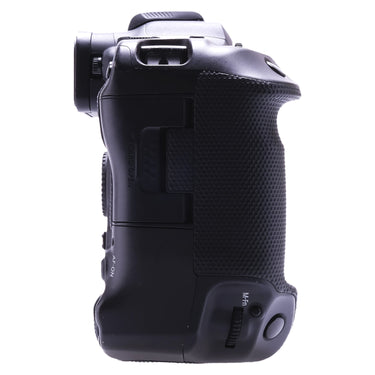 Canon EOS R3 right side showing card door and grip