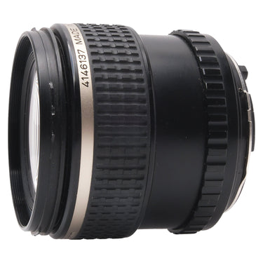 Pentax SMC FA 645 45mm f2.8 side view showing serial number 4146137