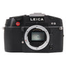 Leica R8 black 35mm film SLR front view with bare lens mount and mirror box