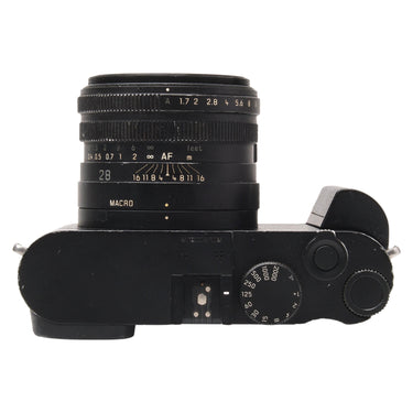 Leica Q2 Monochrom top plate with shutter speed dial, hot shoe, and MONOCHROM marking
