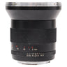 Zeiss 21mm f2.8 Distagon T* ZE side view showing barrel, focus ring, and distance scale