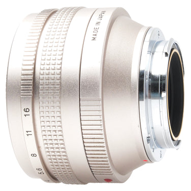 Konica M-Hexanon 50mm f1.2 side view toward rear Leica M mount