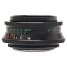 KMZ Industar-50-2 50mm f3.5 lens side view showing focus and aperture scales