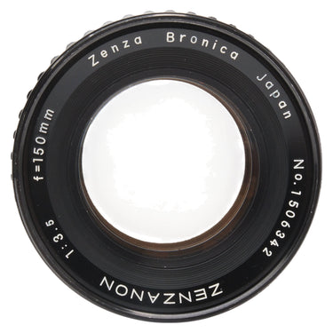 Zenza Bronica 150mm Zenzanon front element with name ring and serial number 1506342