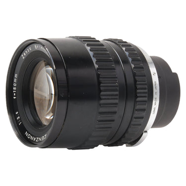 Zenza Bronica 150mm Zenzanon front glass and barrel viewed from the front
