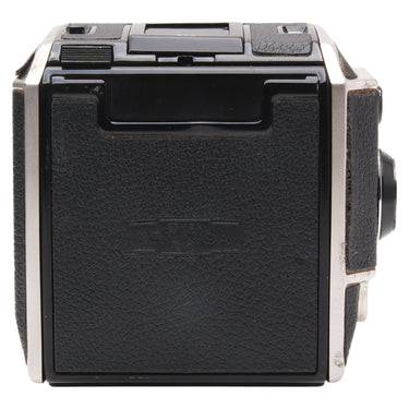 Bronica EC film magazine front with embossed Zenza Bronica 6x6 leatherette
