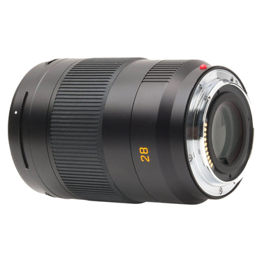 Leica 28mm APO-Summicron-SL rear mount with gold electronic contacts and red dot