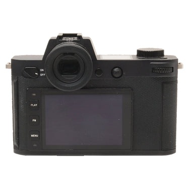 Leica SL2 rear view with EVF, touchscreen, and control buttons
