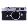 Leica M4 silver 35mm rangefinder front view with bare lens mount