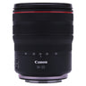 Canon RF 14-35mm f4 L IS USM side view showing zoom scale and AF/MF switch
